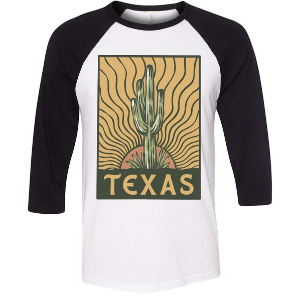 Desert Sunset TX Baseball Tee-CA LIMITED