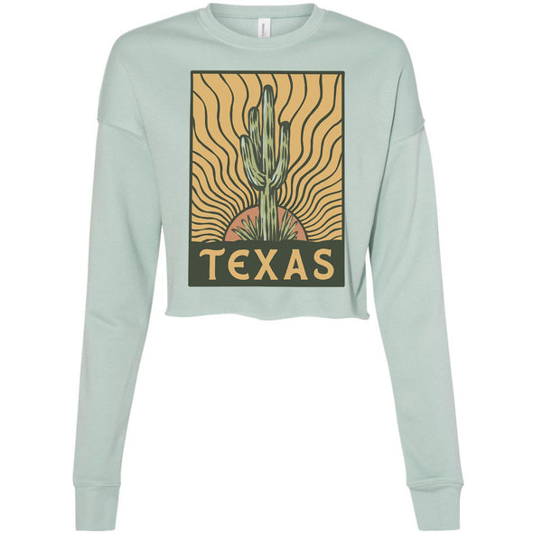 Desert Sunset TX Cropped Sweater-CA LIMITED