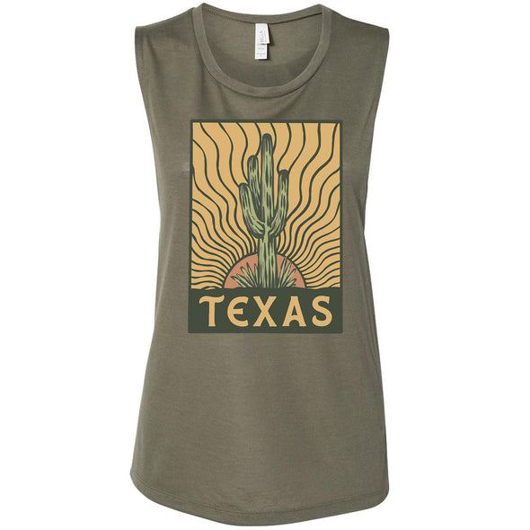 Desert Sunset TX Muscle Tank-CA LIMITED