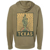 Desert Sunset TX Raglan Zipper Hoodie-CA LIMITED