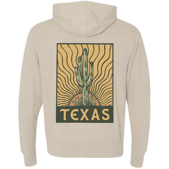 Desert Sunset TX Zipper Hoodie-CA LIMITED