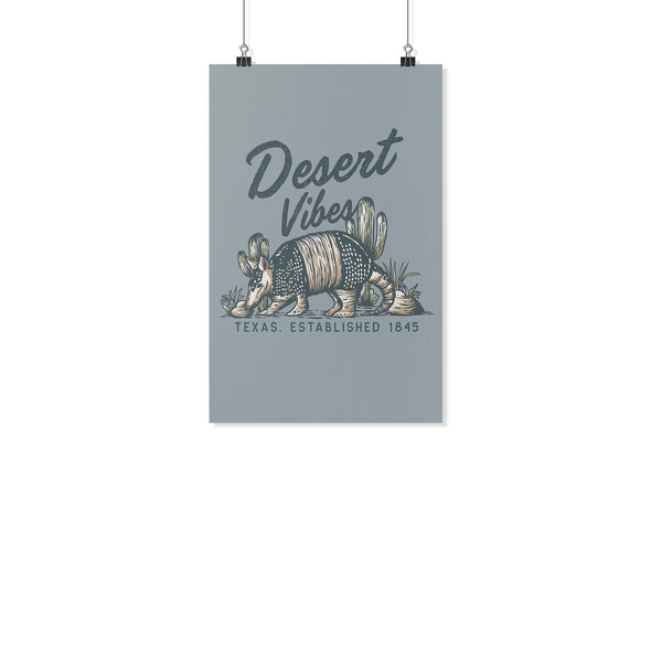 Desert Vibes Texas Grey Poster-CA LIMITED