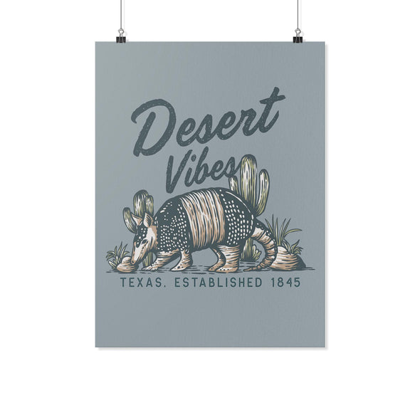 Desert Vibes Texas Grey Poster-CA LIMITED