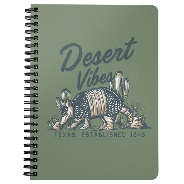 Desert Vibes Texas Military Green Notebook-CA LIMITED