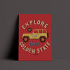 Explore The Great Golden State Red Poster-CA LIMITED