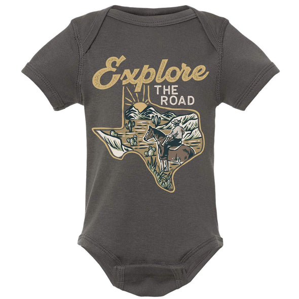 Explore the Road Texas Baby Onesie-CA LIMITED