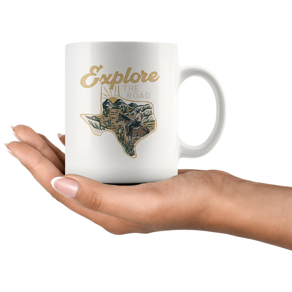 Explore the Road Texas Ceramic Mug-CA LIMITED