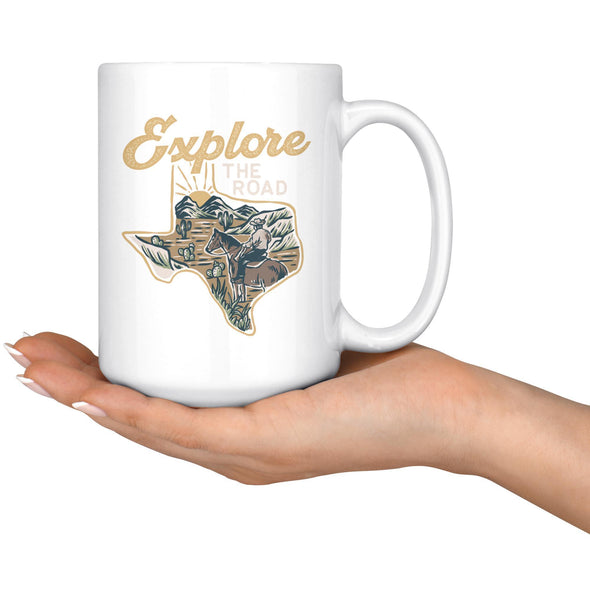 Explore the Road Texas Ceramic Mug-CA LIMITED