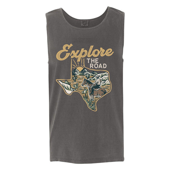 Explore the Road Texas Men's Tank-CA LIMITED