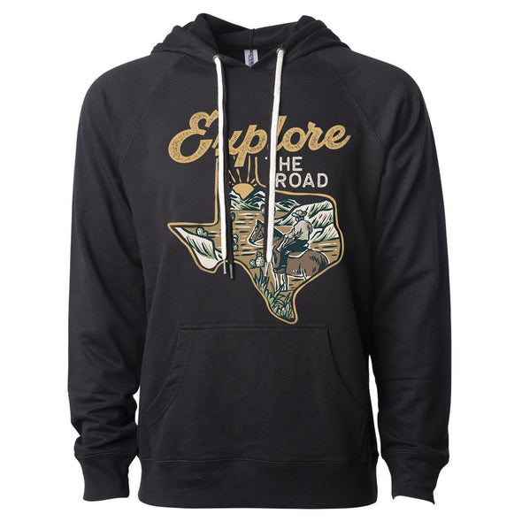 Explore the Road Texas Raglan Hoodie-CA LIMITED