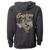 Explore the Road Texas Raglan Zipper Hoodie-CA LIMITED