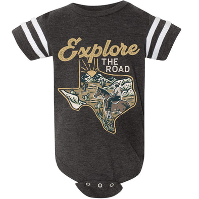 Explore the Road Texas Stripes Baby Onesie-CA LIMITED