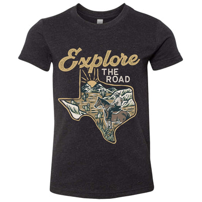 Explore the Road Texas Youth Tee-CA LIMITED