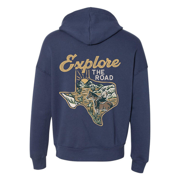 Explore the Road Texas Zipper Hoodie-CA LIMITED