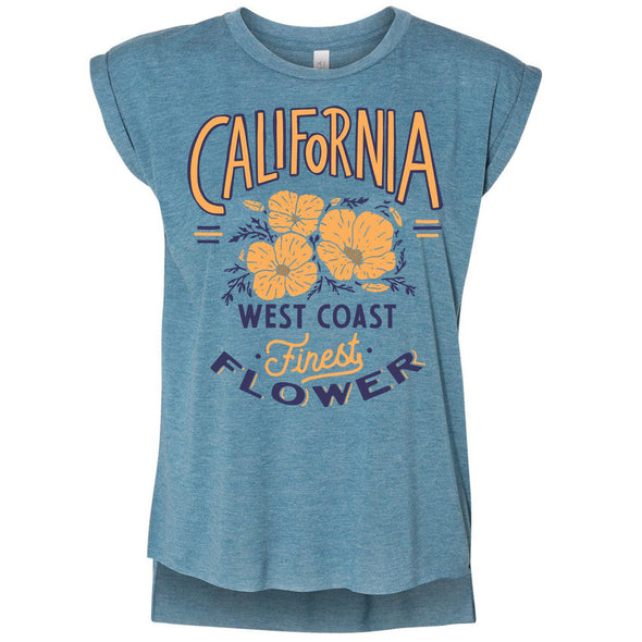 Finest Poppies Rolled Sleeve Tank-CA LIMITED