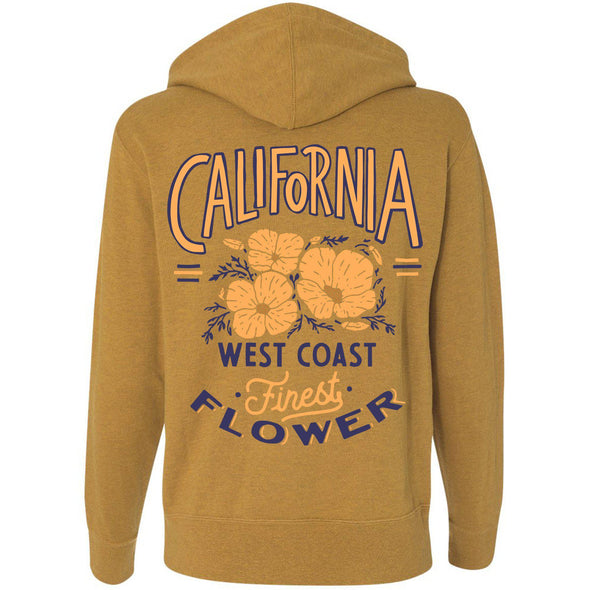 Finest Poppies Zipper Hoodie-CA LIMITED