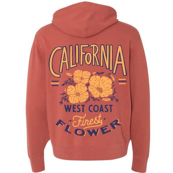 Finest Poppies Zipper Hoodie-CA LIMITED