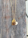 Floating Gold California heart necklace-CA LIMITED