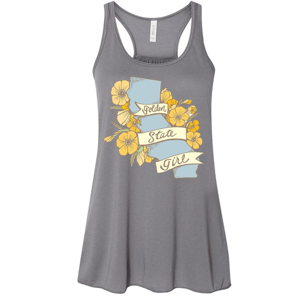 Golden State Girl Flowy Tank-CA LIMITED