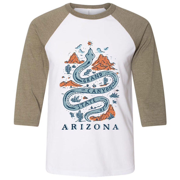 Grand Canyon Snake Arizona Baseball Tee-CA LIMITED