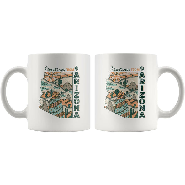 Greetings From Arizona Ceramic Mug-CA LIMITED