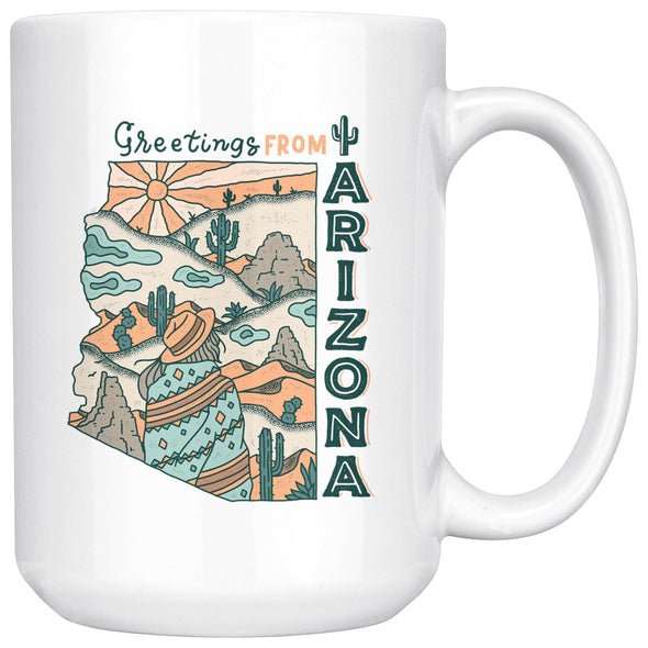 Greetings From Arizona Ceramic Mug-CA LIMITED