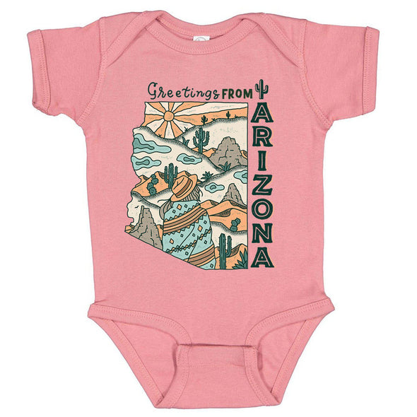 Greetings from Arizona Baby Onesie-CA LIMITED