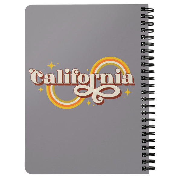 Groovy California Gray Spiral Notebook-CA LIMITED