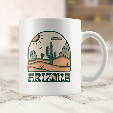 Groovy Desert Arizona Ceramic Mug-CA LIMITED