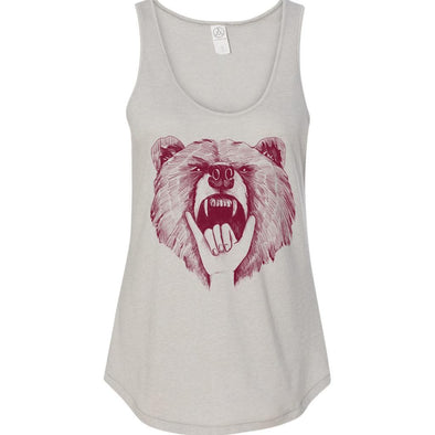 Hang ten bear silver racerback tank-CA LIMITED