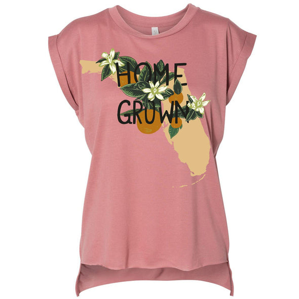 Home Grown FL Rolled Sleeve Tank-CA LIMITED