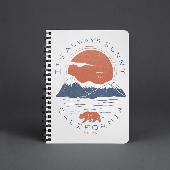 It's Always Sunny In California White Spiral Notebook-CA LIMITED