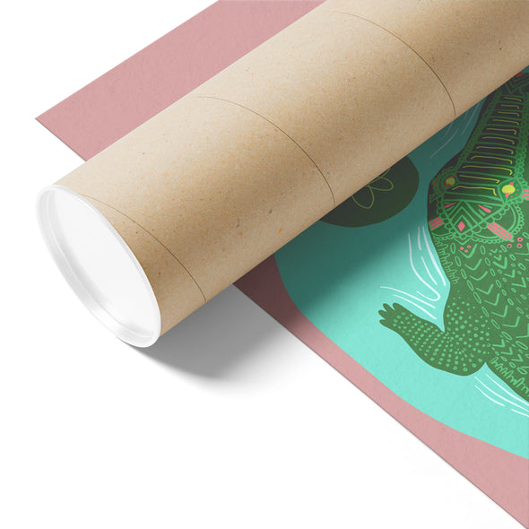 Later Gator Florida Mauve Poster