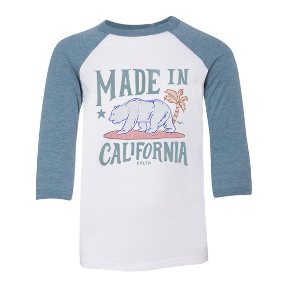 Made In California Youth Baseball Tee-CA LIMITED