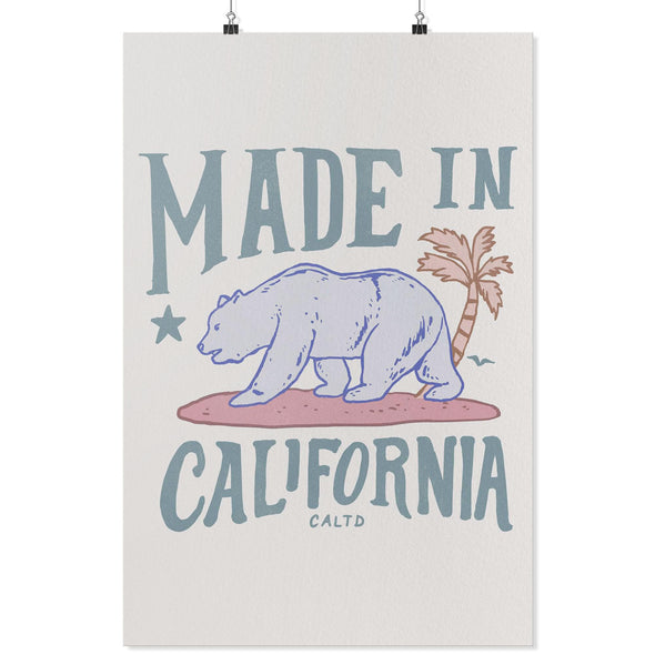 Made in California Off White Poster-CA LIMITED