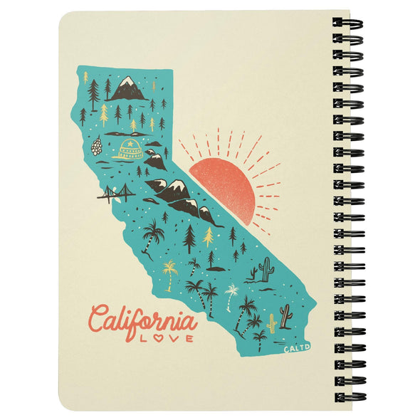 Map CA Love Cream Spiral Notebook-CA LIMITED