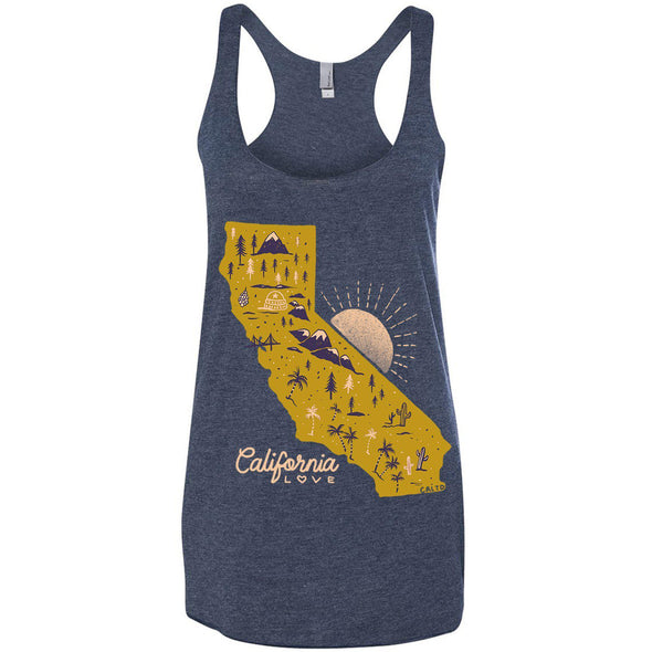 Map CA Love Racerback Tank-CA LIMITED