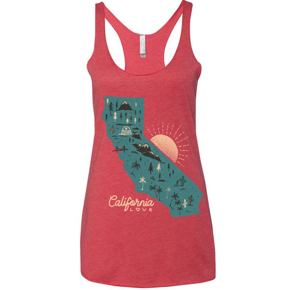 Map CA Love Racerback Tank-CA LIMITED