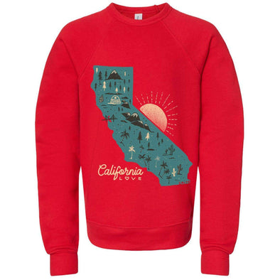 Map CA Love Raglan Youth Sweater-CA LIMITED