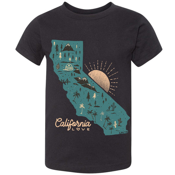 Map CA Love Toddlers Tee-CA LIMITED