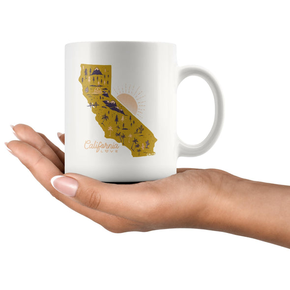 Map Ca Love Yellow Mug-CA LIMITED