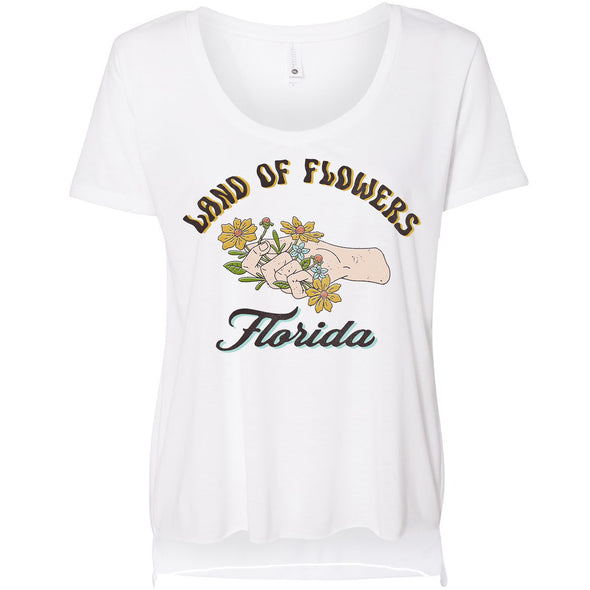Land of Flowers Florida High Low Top