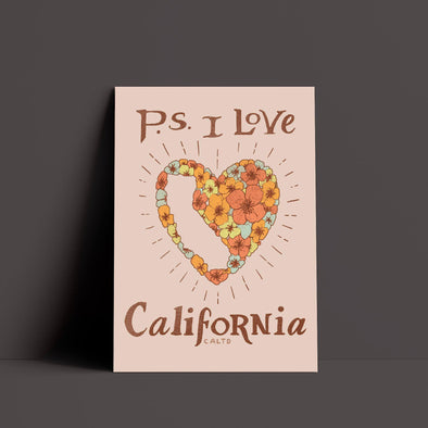 P.S. I Love California Cream Poster-CA LIMITED