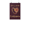 P.S. I Love California Maroon Poster-CA LIMITED