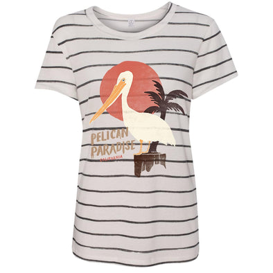 Pelican Paradise Ivory Ink Stripe Tee-CA LIMITED