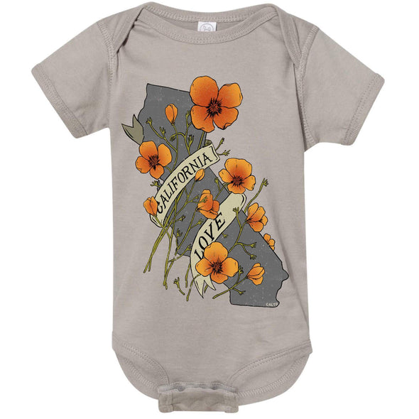 Poppies CA Love Baby Onesie-CA LIMITED