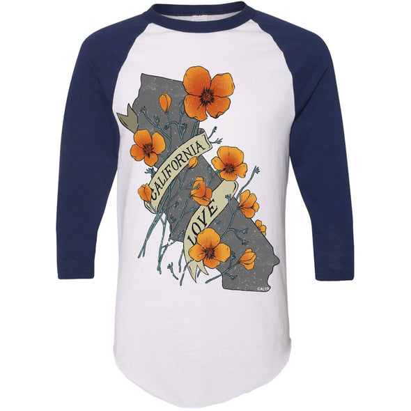 Poppies CA Love Baseball Tee-CA LIMITED