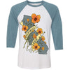 Poppies CA Love Baseball Tee-CA LIMITED