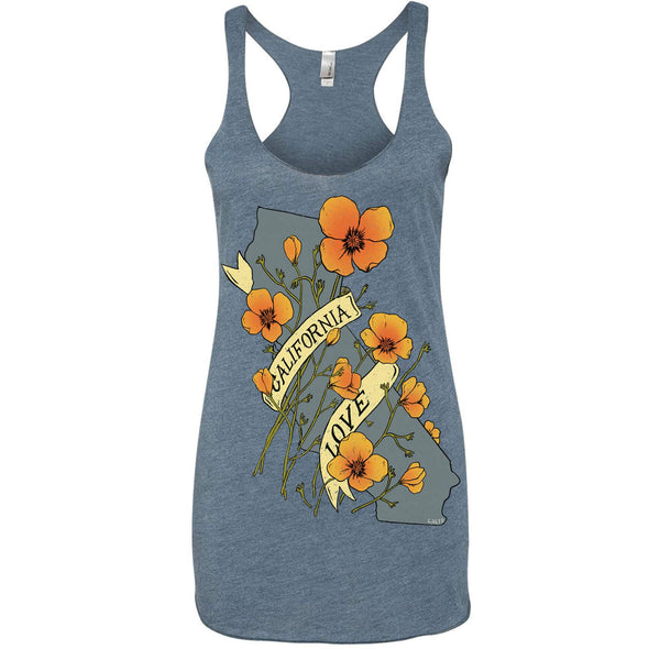 Poppies CA Love Racerback Tank-CA LIMITED