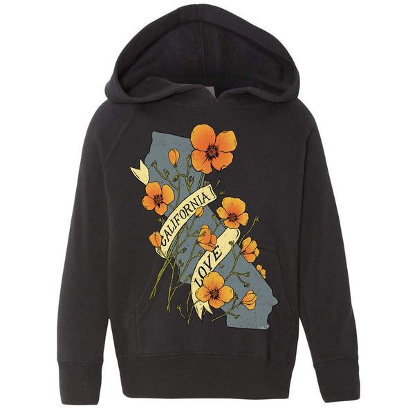 Poppies CA Love Raglan Toddlers Hoodie-CA LIMITED